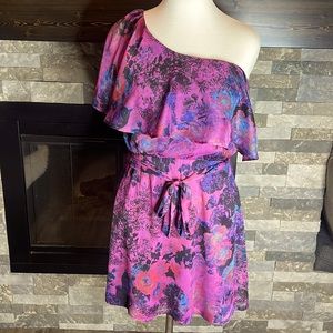 BarIII purple one shoulder dress